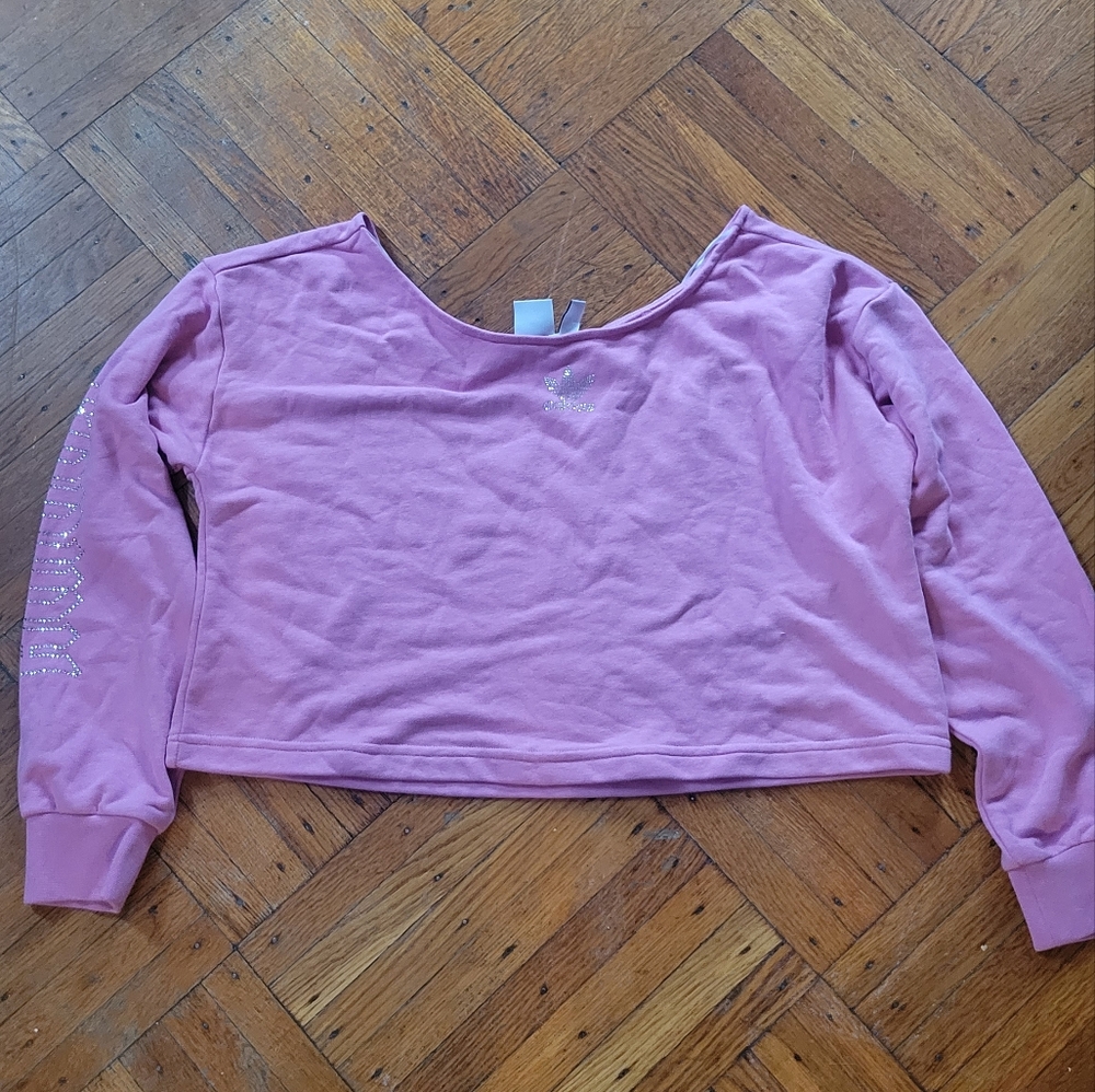 Adidas Cropped Rhinestone Sweatshirt - Picture 3 of 3